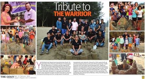 Local press featuring Yuva volunteer event in Goa